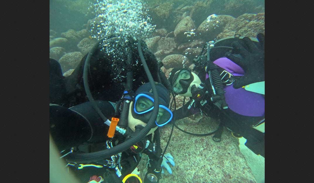 Por: Cortesía de Gómez y Koralasbayev Investigadoras estudian enfermedad mortal que afecta a los peces en Galápagos