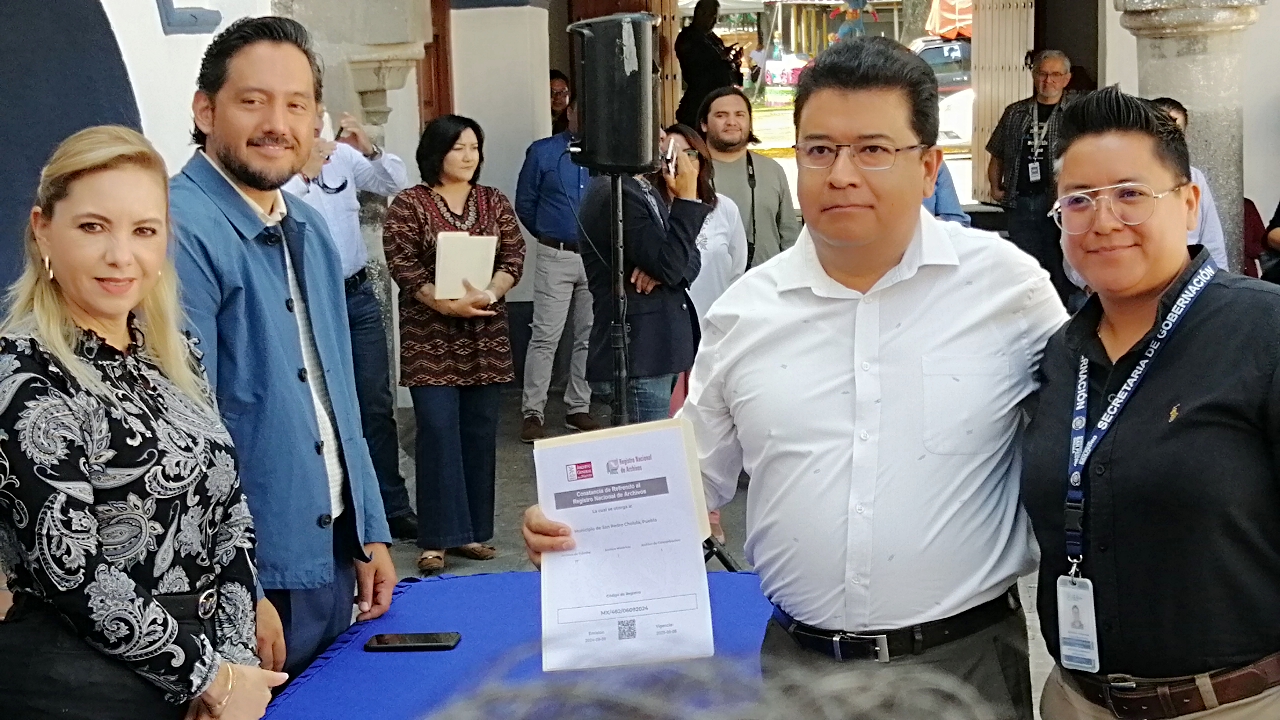 Por: Cortesía Lula Pineda San Pedro Cholula alcanza un 92% en evaluación del Archivo General de la Nación