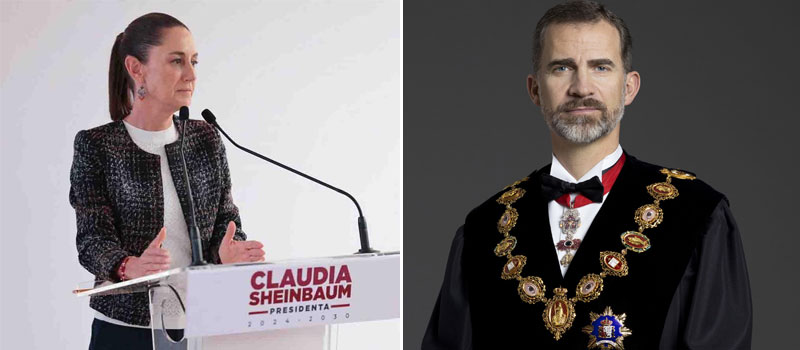 Por: Cortesía España rechaza exclusión del rey Felipe VI en la toma de posesión de Claudia Sheinbaum