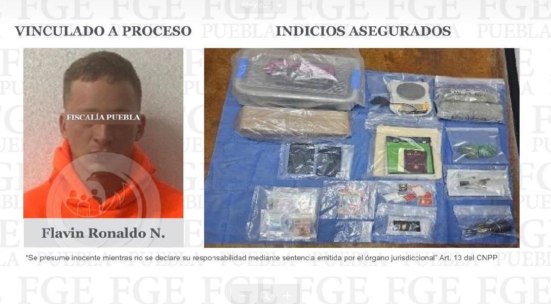 Por: Cortesía Detienen a Flavin Ronaldo N. por posesión de narcóticos en Puebla