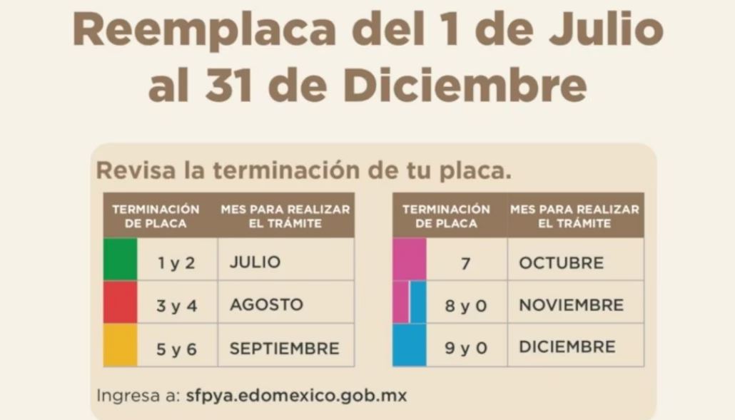 Por: Cortesía Edomex inicia reemplacamiento: ¿Tu vehículo tiene placas terminación 7?