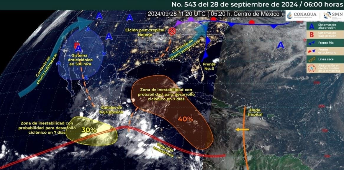 Por: Cortesía Alerta en Guerrero: 30% de probabilidad de ciclón en siete días