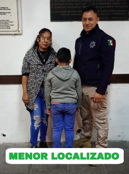 Por: Cortesía Lula Pineda Localizan a menor extraviado en San Pedro Cholula