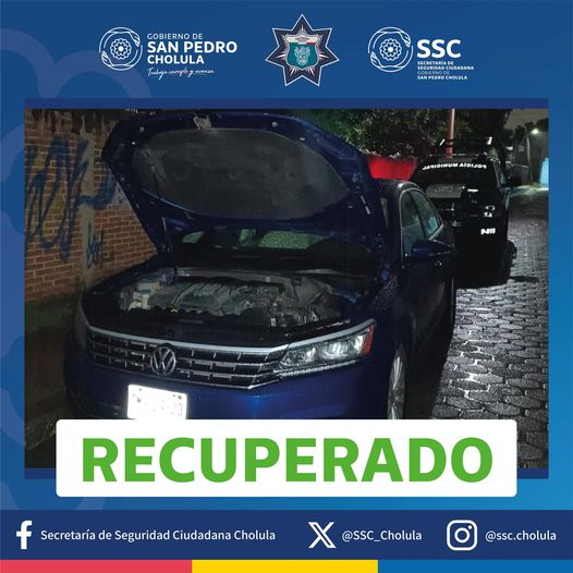 Por: Cortesía Lula Pineda Policías de Cholula frustran robo de motocicleta y recuperan vehículo con reporte de robo