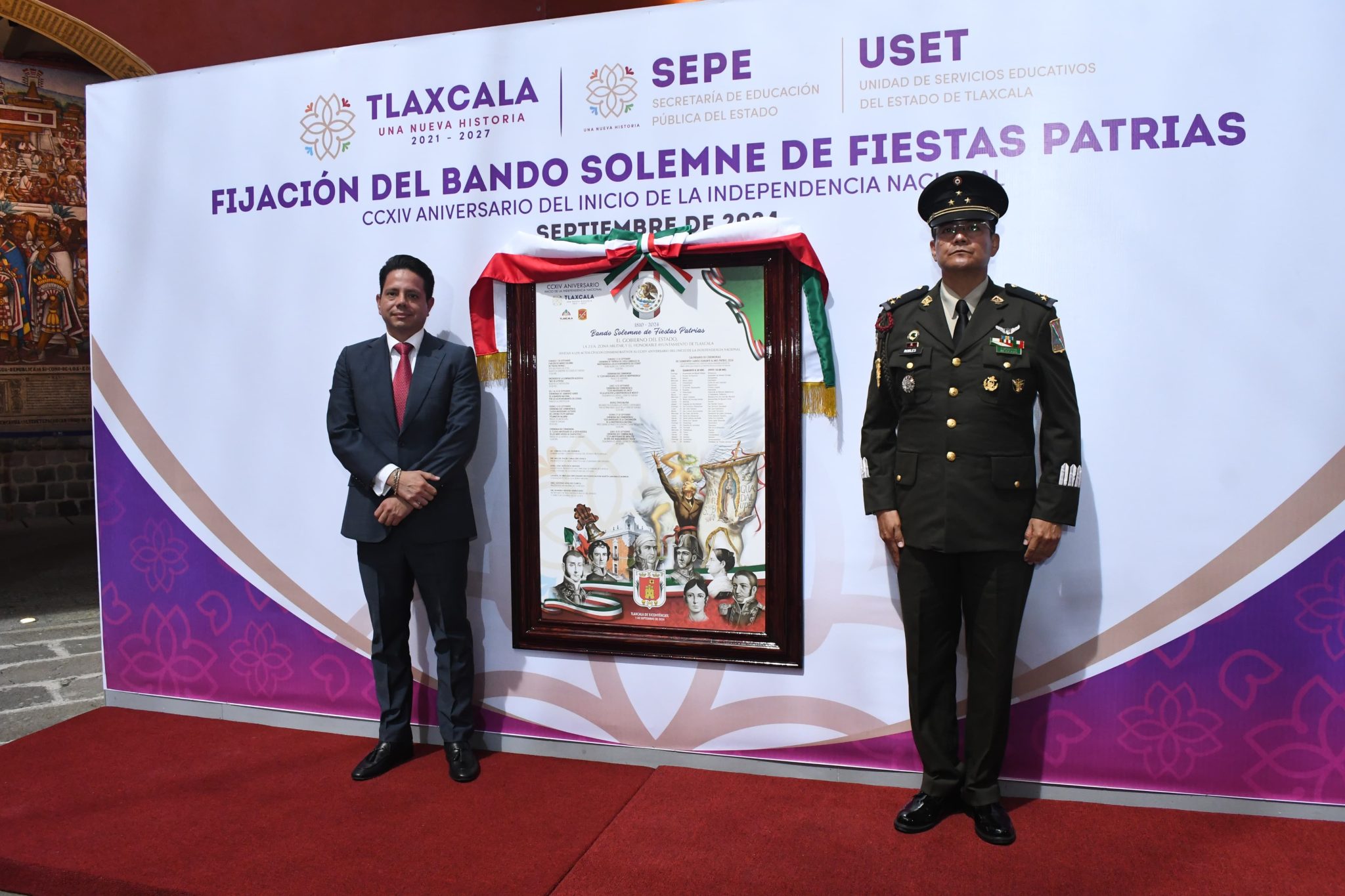 Por: Cortesía Arrancan Fiestas Patrias en Tlaxcala; colocan Bandos Solemnes