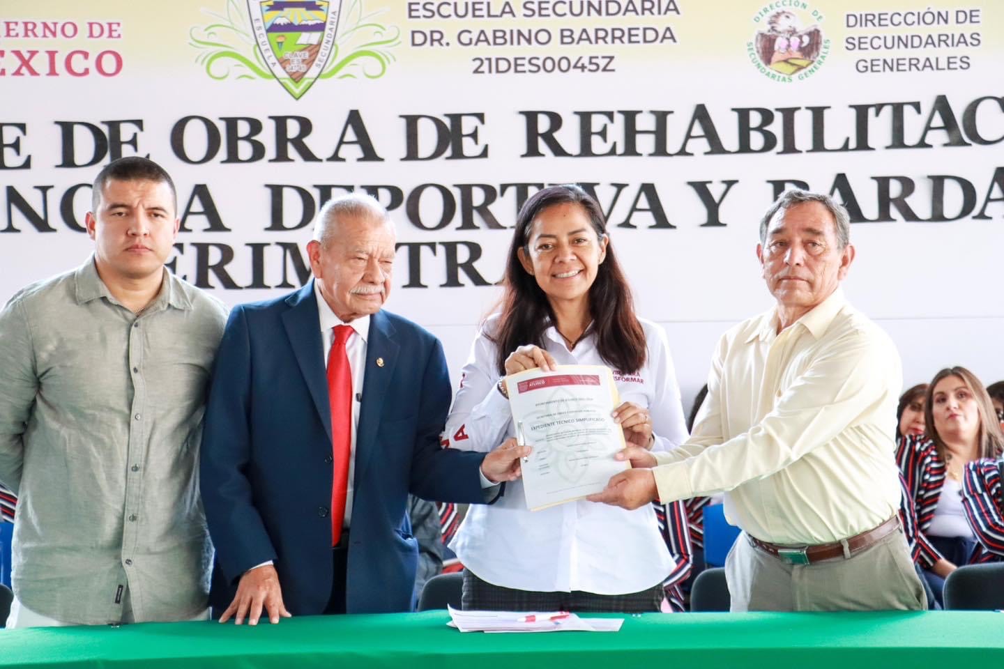Por: Cortesía Ariadna Ayala impulsa mejoras en secundaria con obras educativas clave