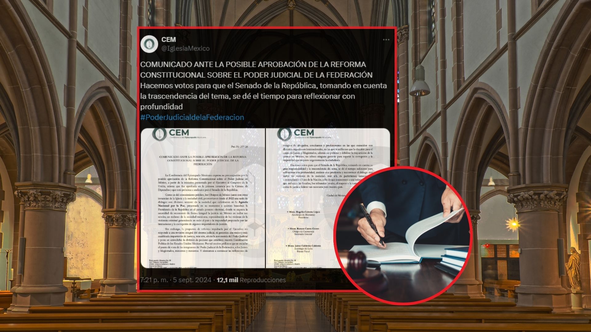 Por: Cortesía La Iglesia Católica alerta sobre la reforma judicial y sus efectos en la justicia