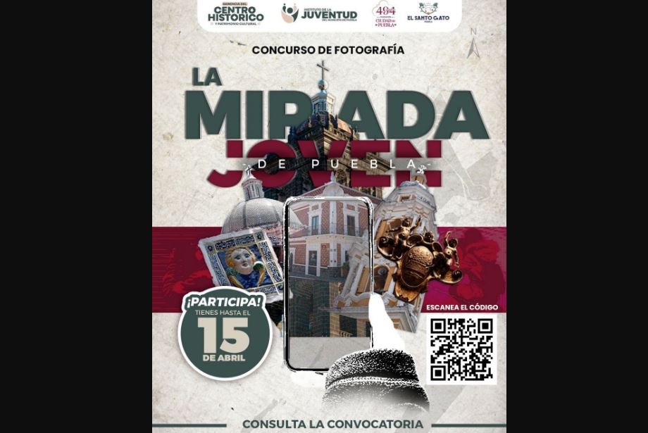 Foto: Cortesía Puebla lanza concurso fotográfico para jóvenes en su 494 aniversario