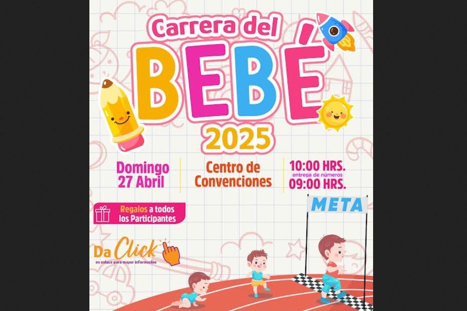 Foto: Cortesía Atlixco celebra la ternura en movimiento con la Carrera del Bebé 2025