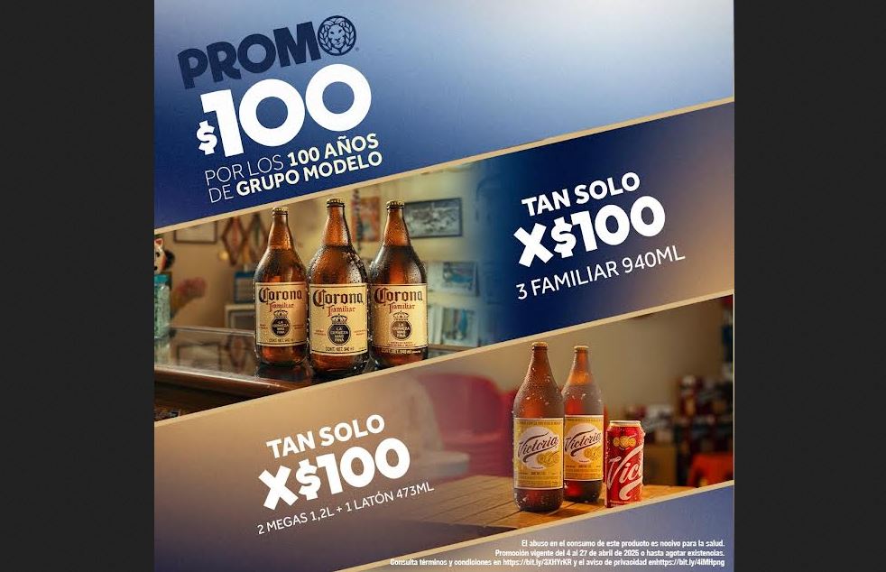 Foto: Cortesía Un siglo junto a México: Grupo Modelo lanza “Promo 100”