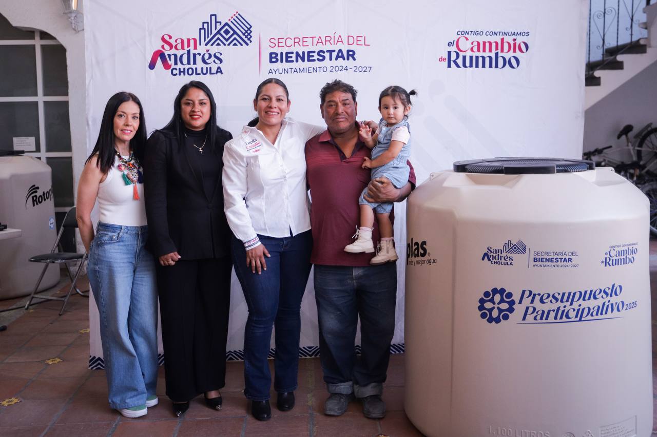 Comunicado oficial Mejora Lupita Cuautle condiciones de vida en San Andrés con entrega de tinacos