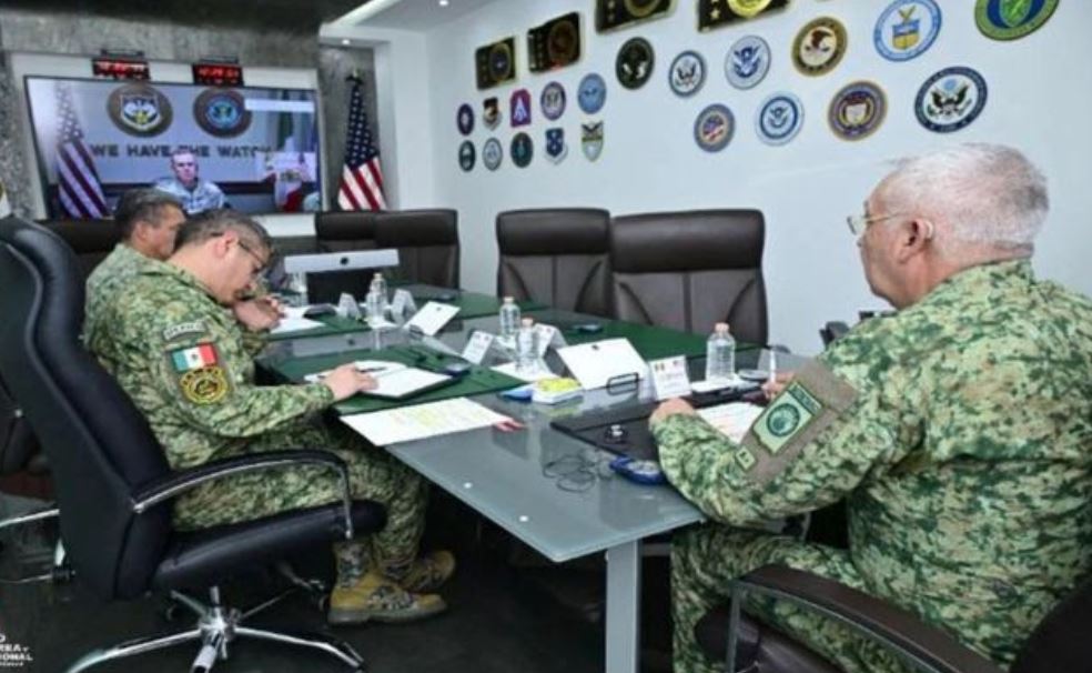 Videollamada fortalece cooperación militar entre México y EUA