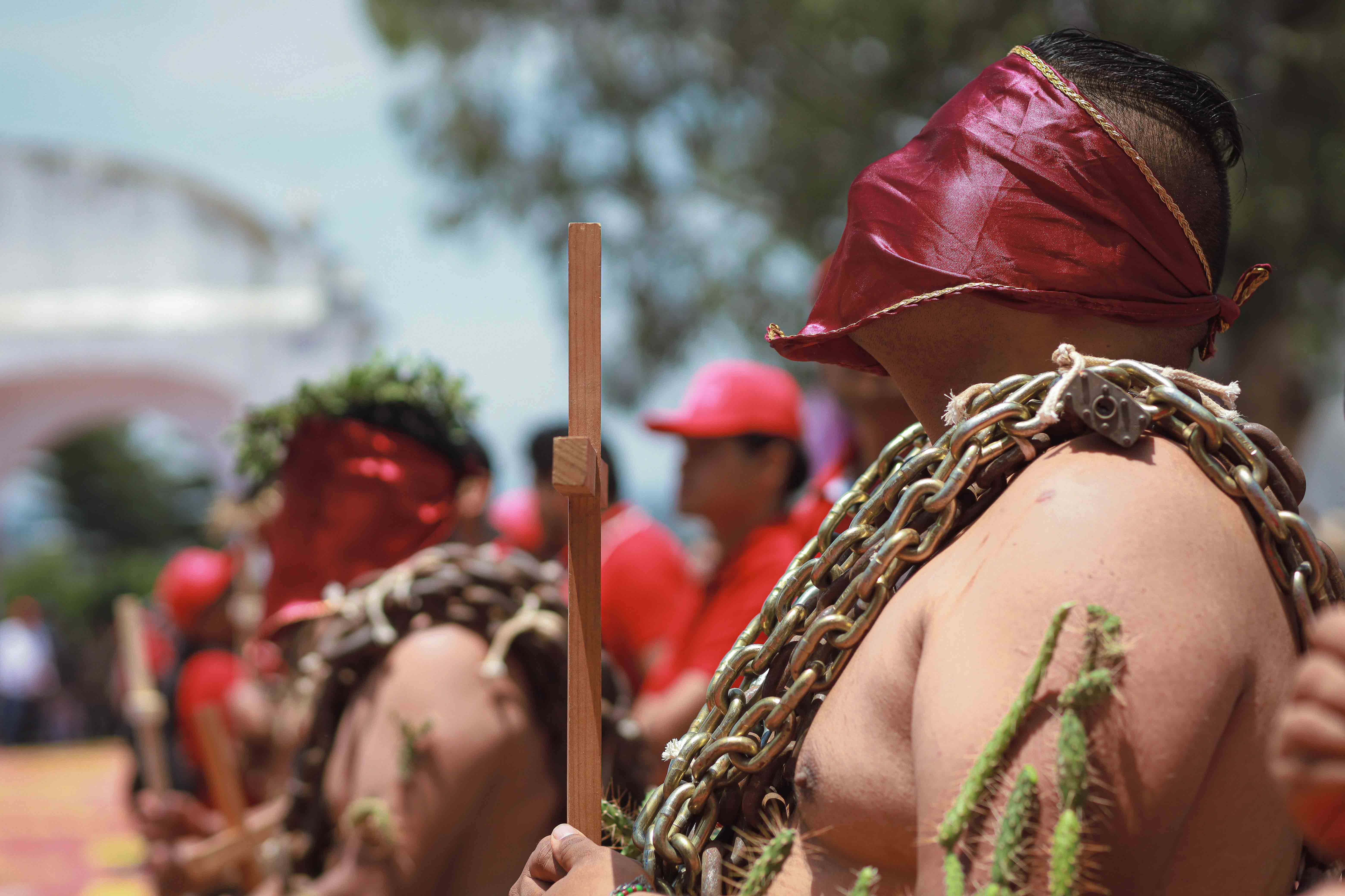 Foto: Cortesía Solemne procesión de "engrillados" conmueve a Atlixco este Viernes Santo