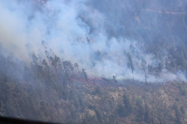 Foto: Cortesía Brigadistas y voluntarios logran sofocar el incendio de Libres en un 80%