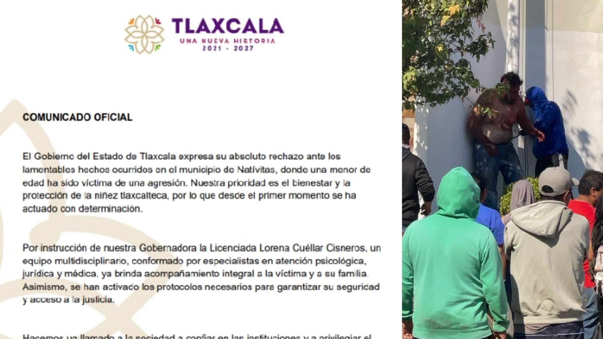 Gobierno de Tlaxcala actúa con firmeza ante agresión a menor en Natívitas