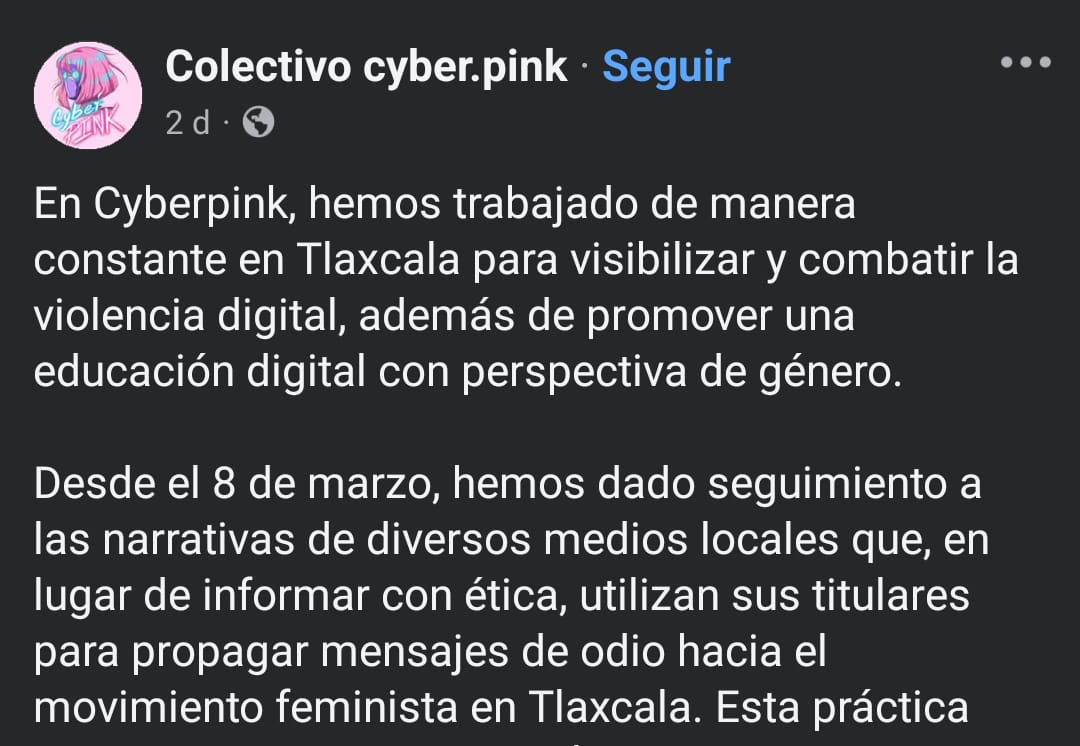 Cyberpink exige a la UPET medidas contra violencia digital y capacitación en género