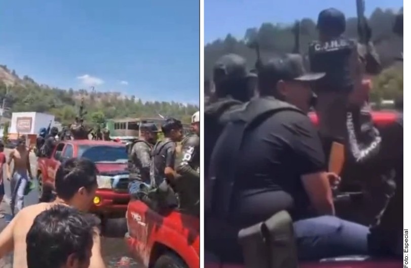 Foto: Cortesía Sheinbaum condena desfile del CJNG en Michoacán y ordena investigación