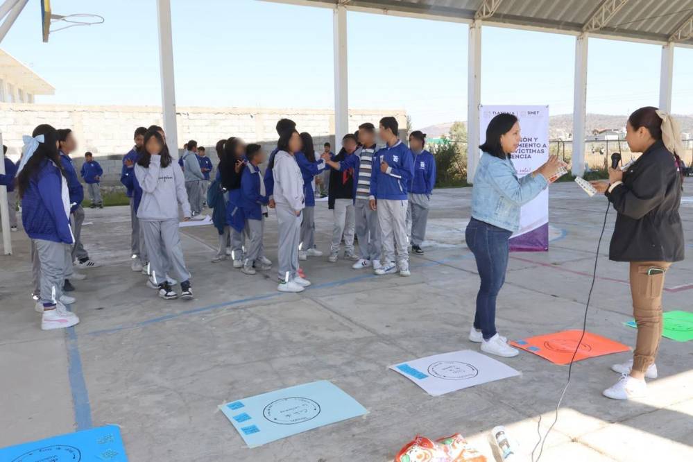 Tlaxcala previene violencia en el noviazgo con rally educativo escolar