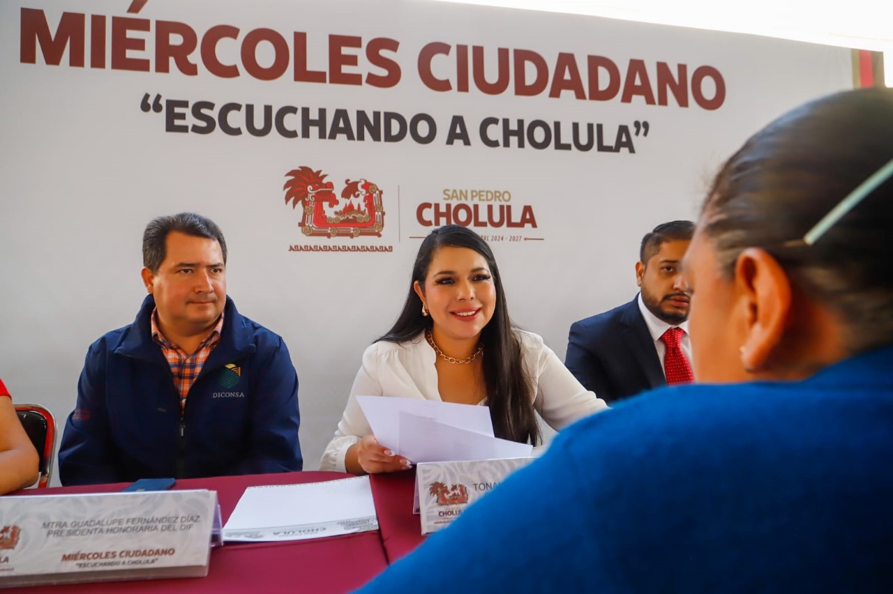 Comunicado oficial Tonantzin Fernández reafirma su compromiso con Cholula en la 6ª Jornada de Atención