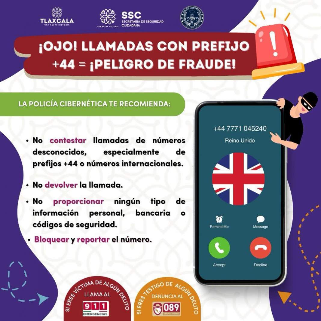 Evita fraudes telefónicos: alerta por llamadas internacionales sospechosas