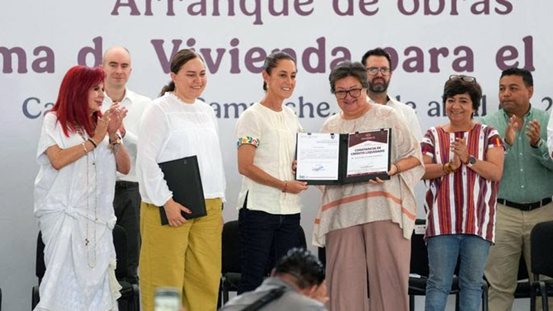 Foto: Cortesía Sheinbaum Arranca Construcción de 26 Mil Viviendas en Campeche