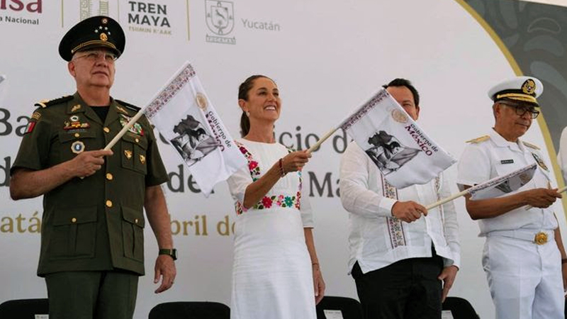 Foto: Cortesía Sheinbaum Inicia Obras del Tren Maya de Carga para Impulsar el Sureste