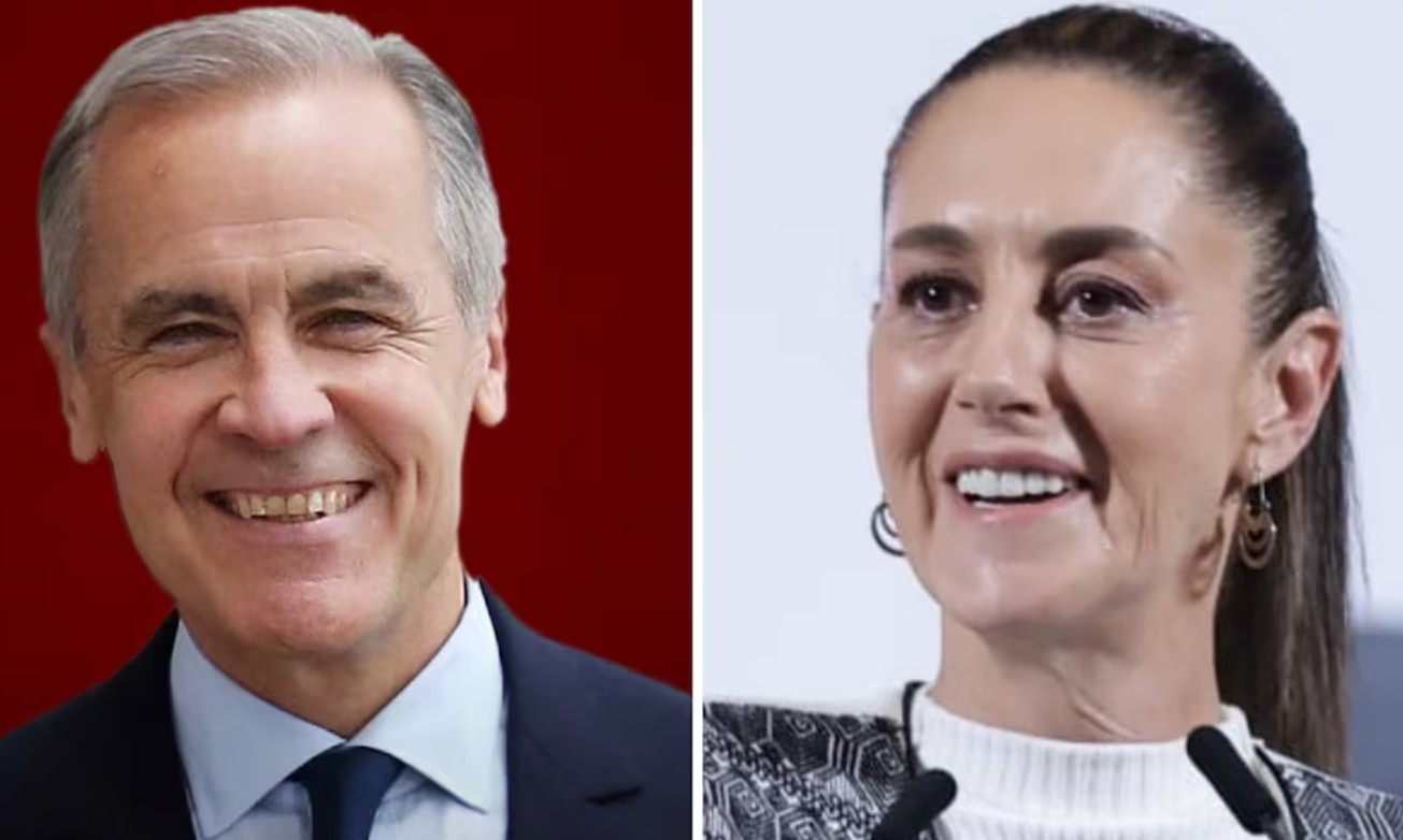 Foto: Cortesía Sheinbaum felicita a Mark Carney por su triunfo como primer ministro de Canadá