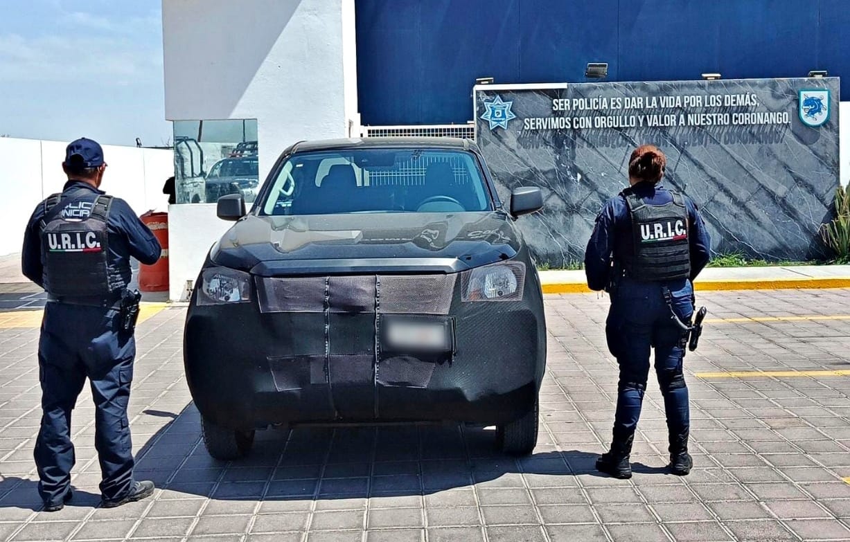 Por: Cortesía Lula Pineda Vehículo con reporte de robo asegurado en San Antonio Mihuacán