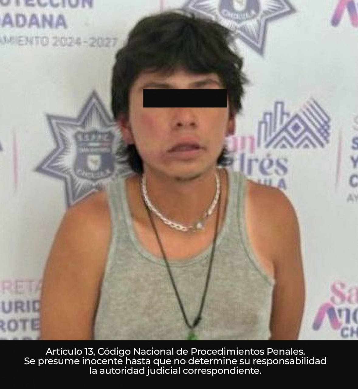 Por: Cortesía Lula Pineda Detienen a presunto responsable de robo agravado en San Andrés Cholula