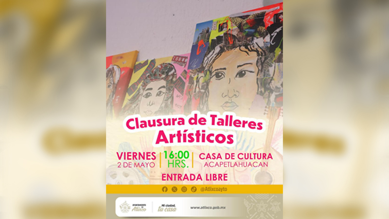 Foto: Cortesía Atlixco celebra el cierre de talleres artísticos en la Casa de Cultura