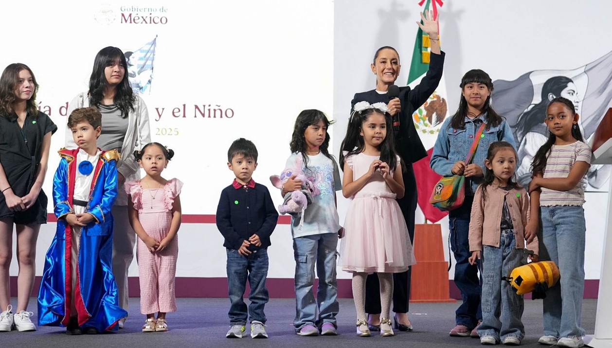 Foto: Cortesía Sheinbaum celebra el Día del Niño con sorpresa y mensaje especial para los más pequeños