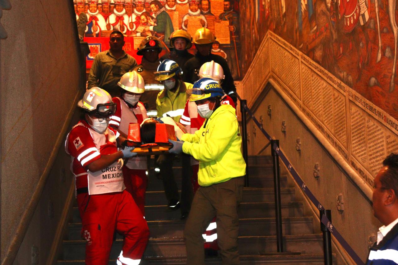 Simulacro en Tlaxcala logra evacuar 98 personas en solo 2 minutos