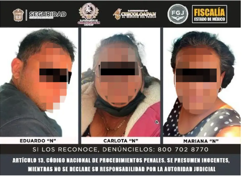 Mujer mata a dos tlaxcaltecas en Chalco; sus familias aseguran que arrendaban legalmente