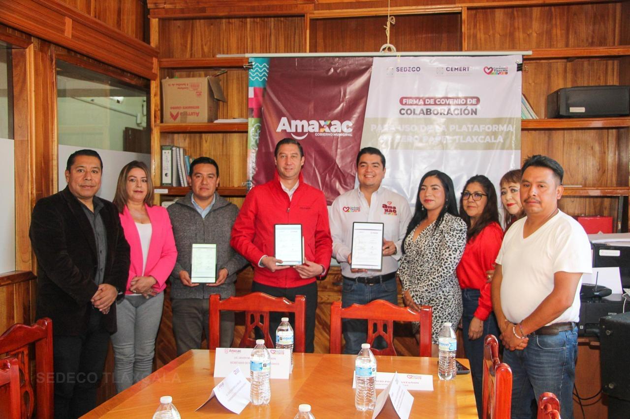 Foto: Cortesía Sedeco impulsa inversión y agiliza trámites con cinco municipios en Tlaxcala