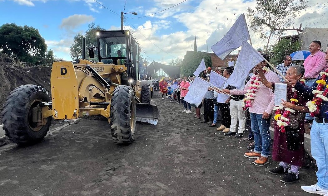 Foto: Cortesía Inicio de obra en San Jerónimo Coyula