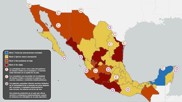 Foto: Cortesía Alerta de viaje a México: Tlaxcala y 29 estados con riesgo de violencia