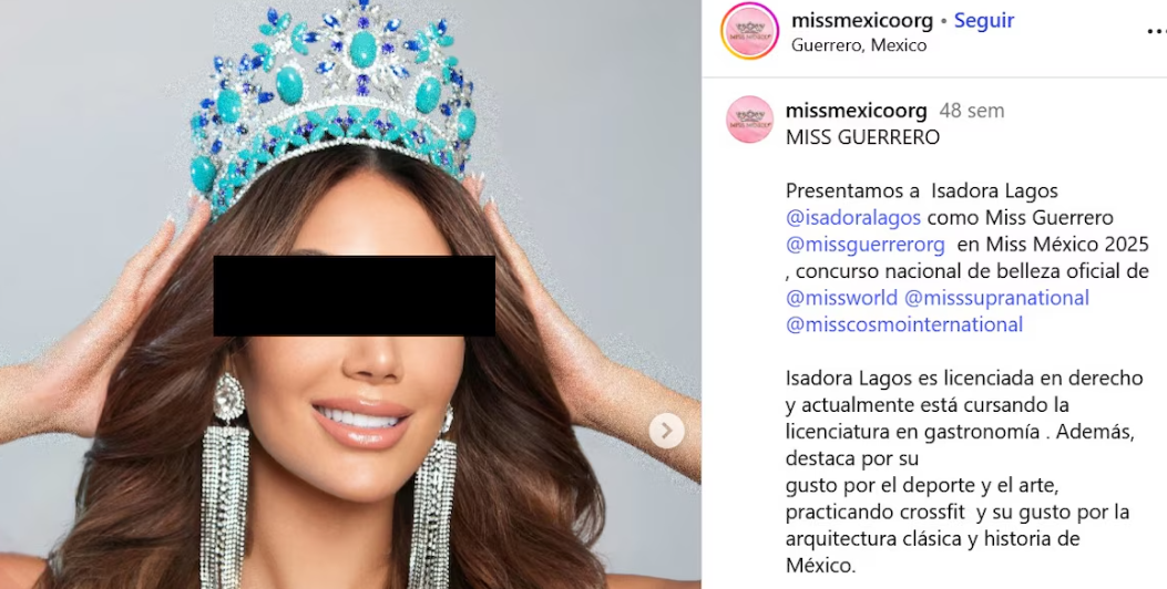 Foto: Cortesía Detienen a Isadora Lagos, ex Miss Guerrero 2024, con arma prohibida