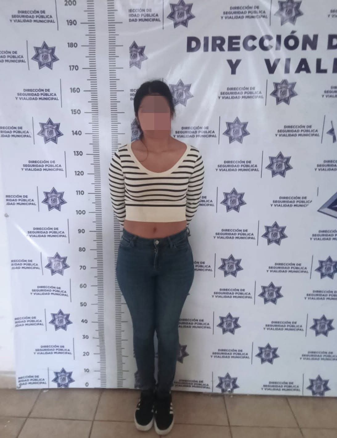 Foto: Cortesía Mujer es detenida en Coppel de Zacatelco