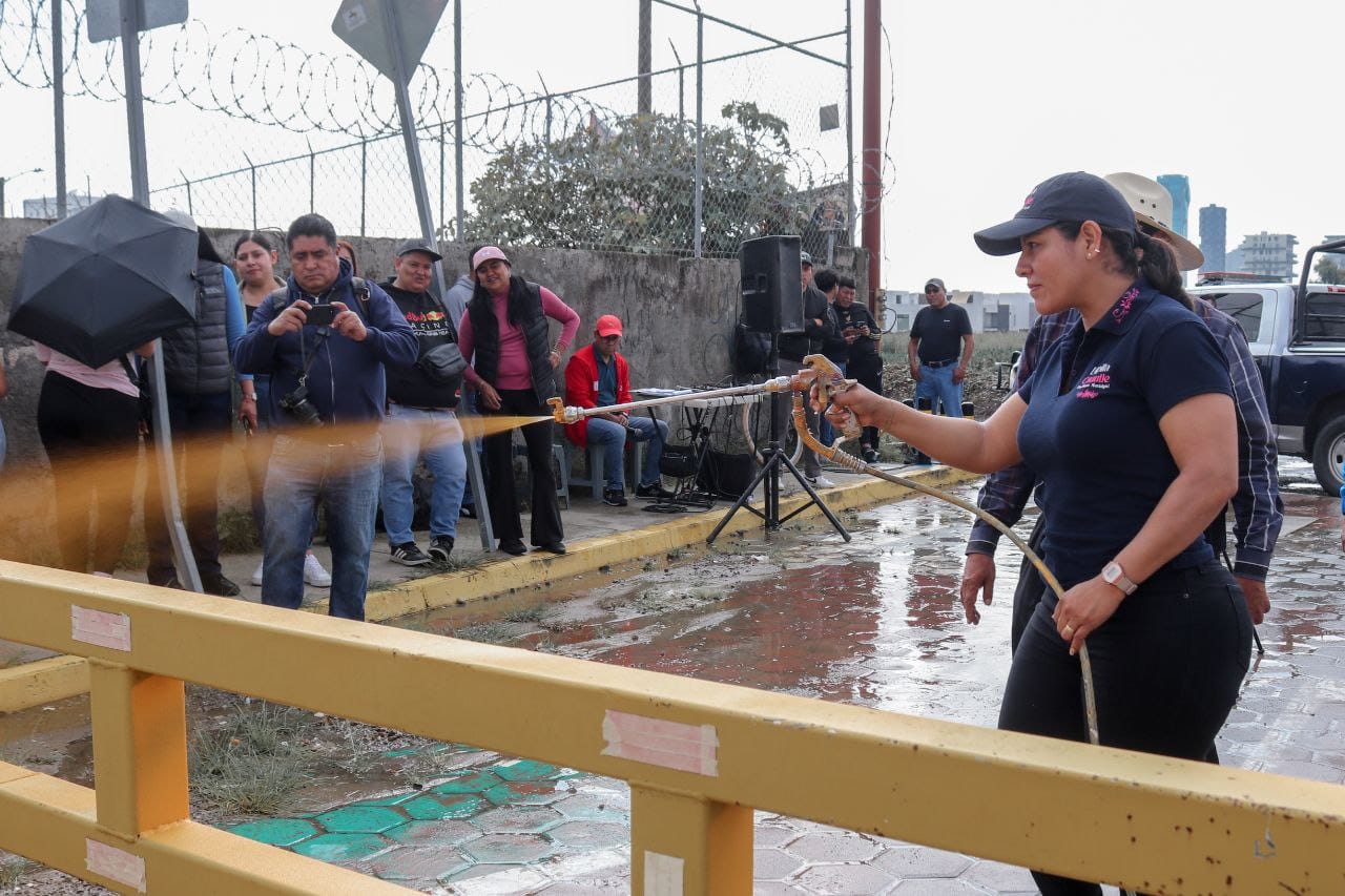 Comunicado oficial Mejora Lupita Cuautle seguridad e imagen urbana con mantenimiento y alumbrado en Tlaxcalancingo