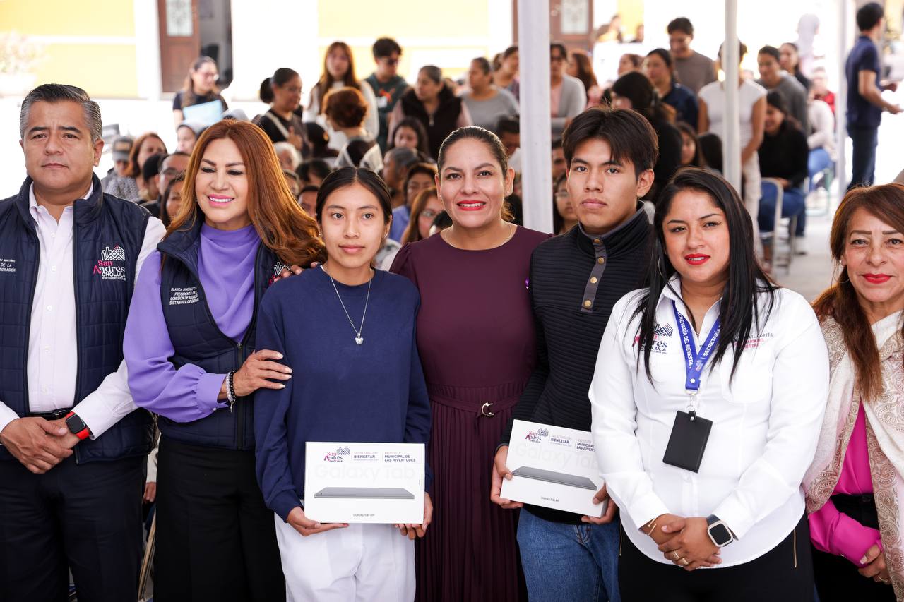 Fortalece Gobierno de San Andrés Cholula al talento juvenil con apoyos tecnológicos
