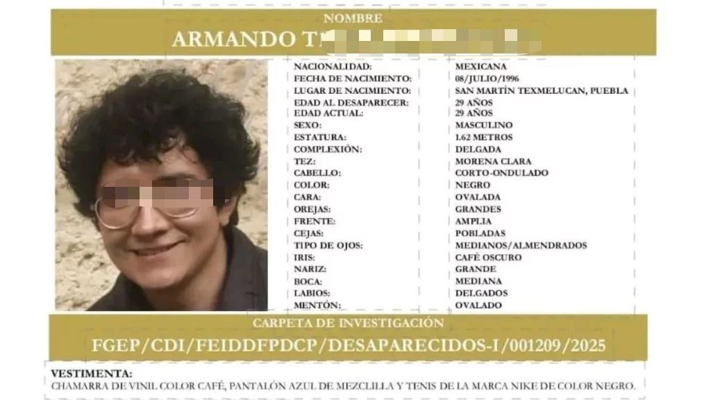 Foto: Cortesía Identifican restos de Armando Trujillo en Puebla; descartan vínculo con decapitados
