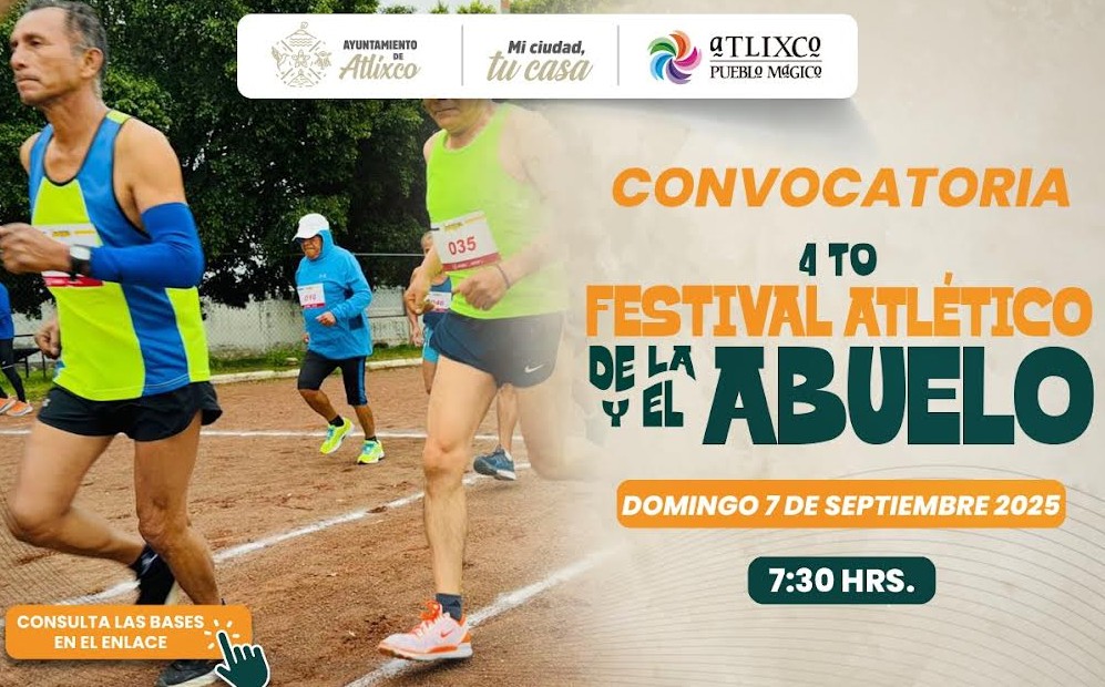 Foto: Cortesía Atlixco prepara el 4º Festival Atlético de la y el Abuelo