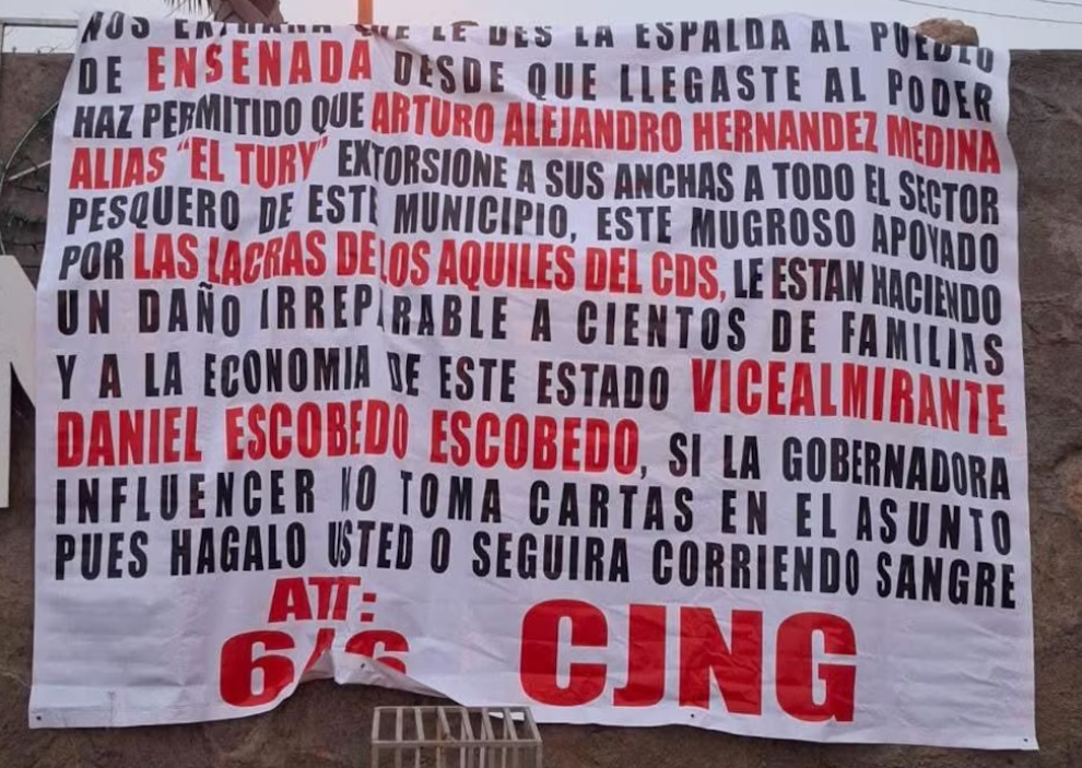 Foto: Cortesía CJNG amenaza en Ensenada y acusa a ‘El Tury’ de extorsiones y violencia