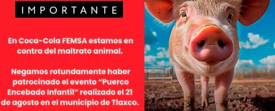 Foto: Cortesía Coca-Cola FEMSA y G-TiDE niegan patrocinio del “Puerco Encebado”