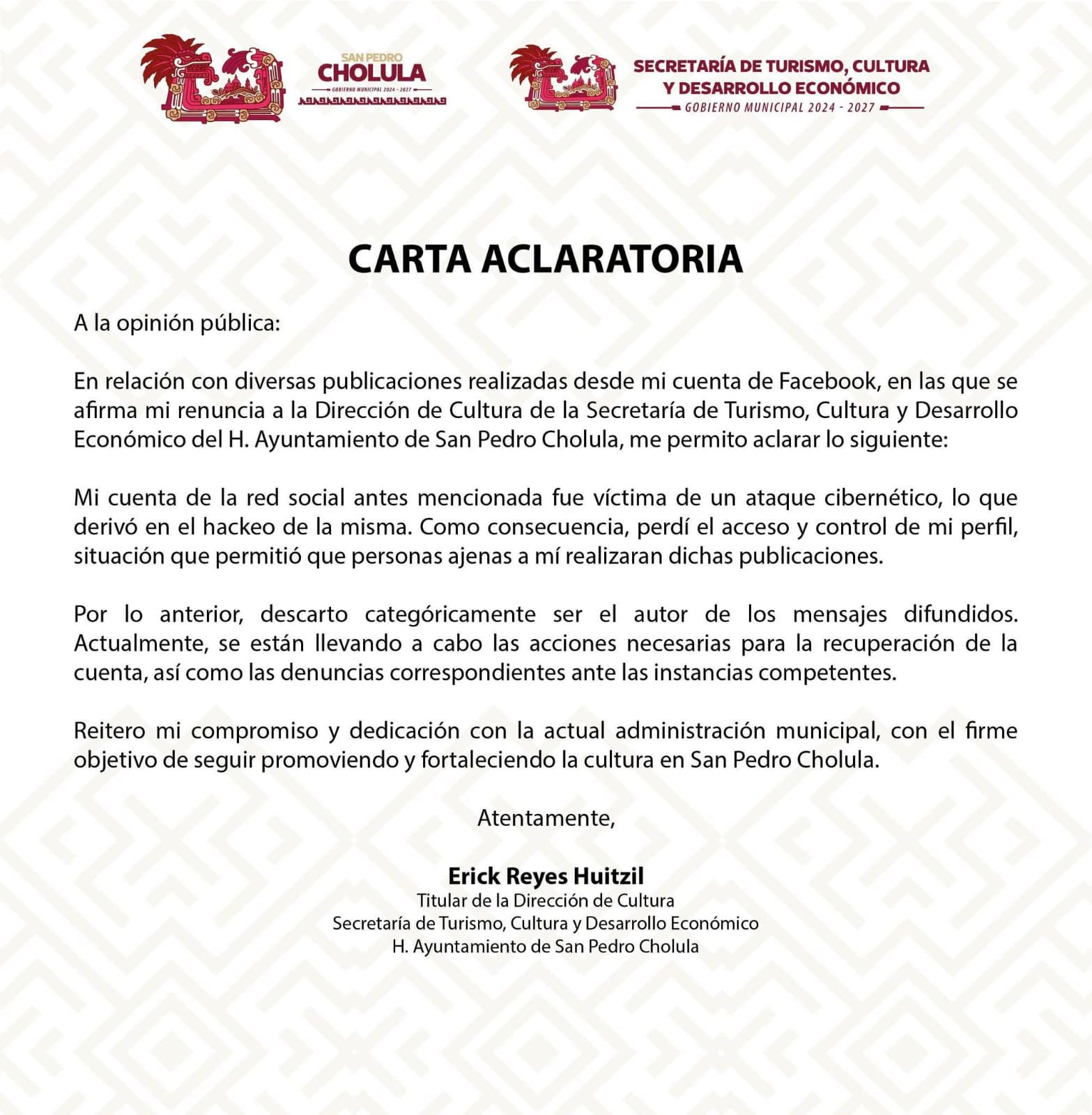 desmiente renuncia spch 1