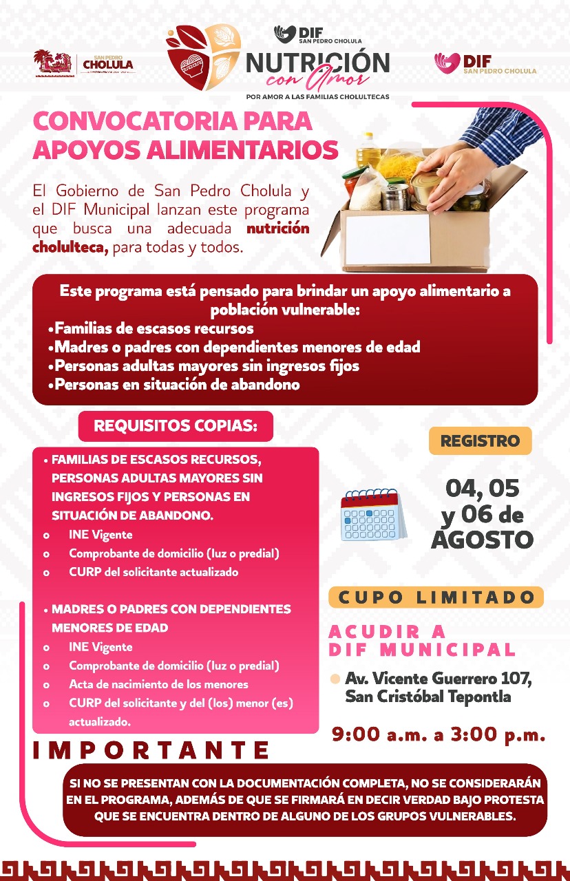 Comunicado oficial Amplía Gobierno de Tonantzin Fernández periodo de registro para apoyos alimentarios