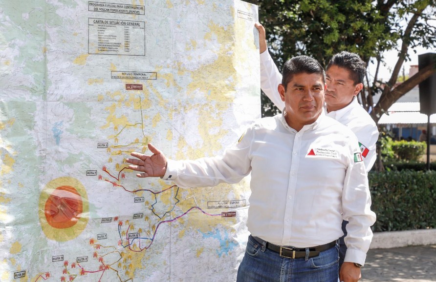 Foto: Cortesía Verifican rutas de evacuación del Popocatépetl tras lluvias