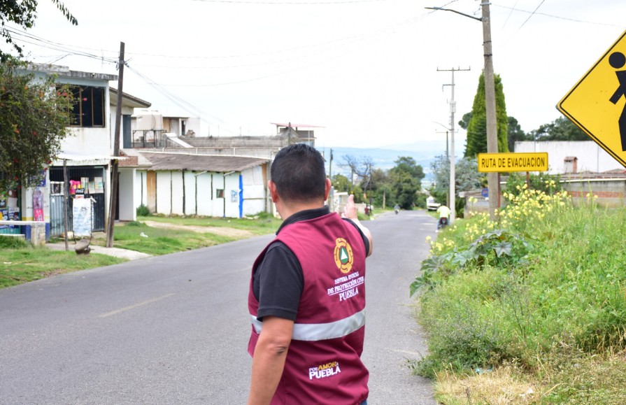 Foto: Cortesía Recorren y evalúan rutas de evacuación del Popocatépetl