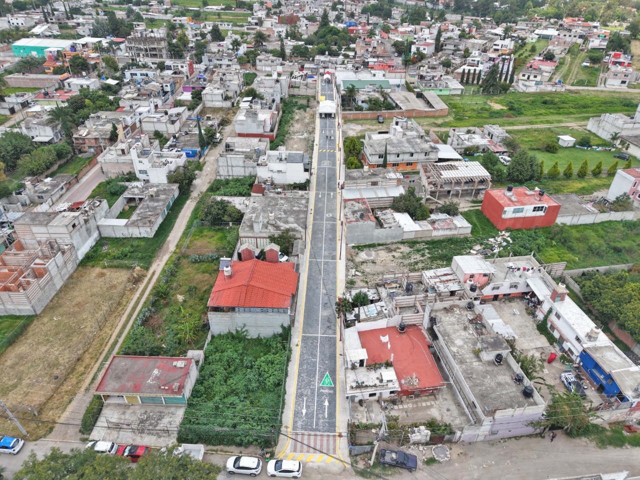 Omar Muñoz entrega obra importante de pavimentación en Sanctorum 