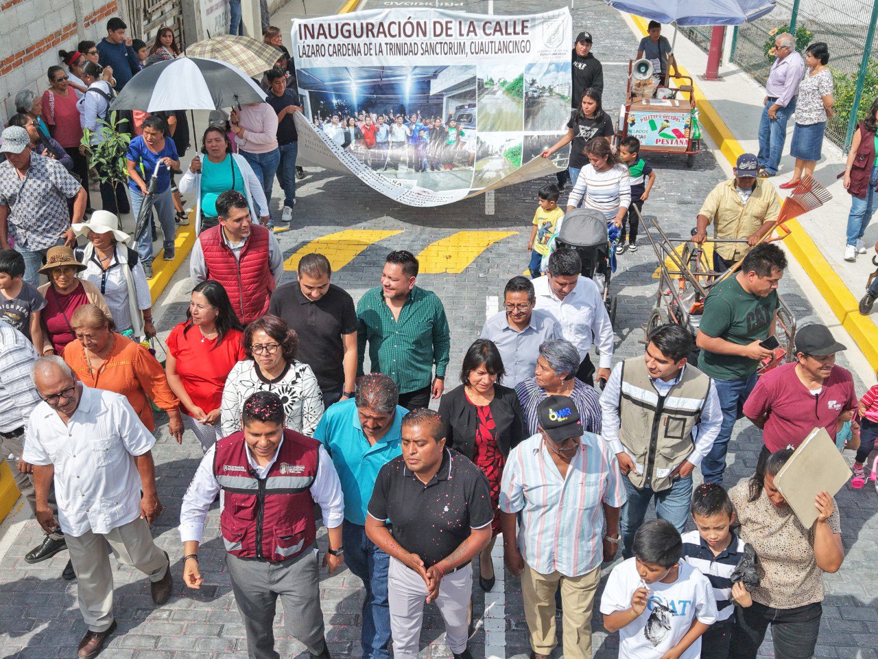 Comunicado oficial Omar Muñoz entrega obra importante de pavimentación en Sanctorum